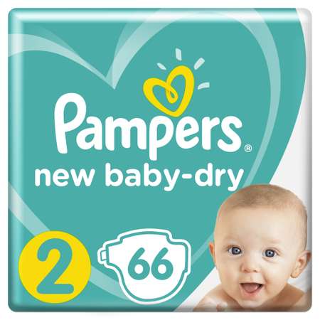Подгузники Pampers New Baby-Dry 2 (4-8 кг) 66 шт.