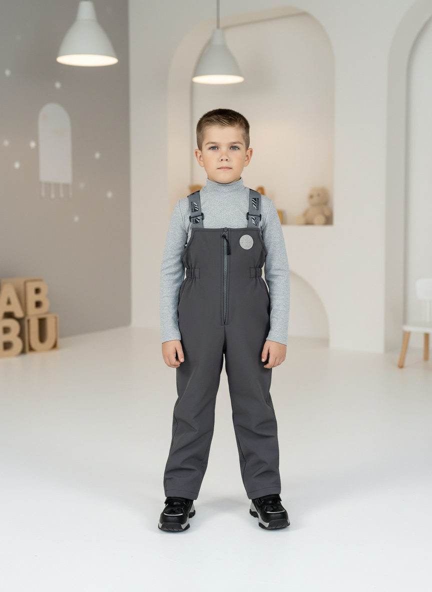 Полукомбинезон Arctic kids 60-021 серый - фото 1