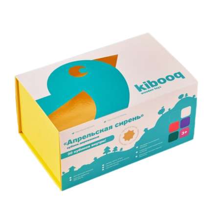 Конструктор kibooq Кубики Апрельская сирень деревянный