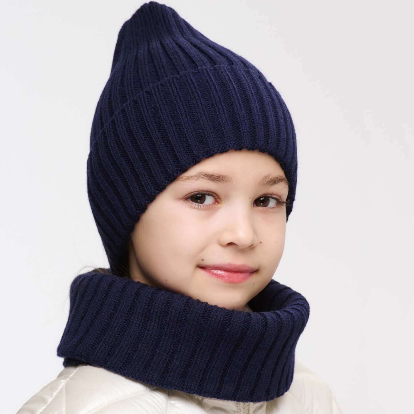 Шапка и снуд KUBRIO KU-H-35-pumpk-Dblue - фото 4