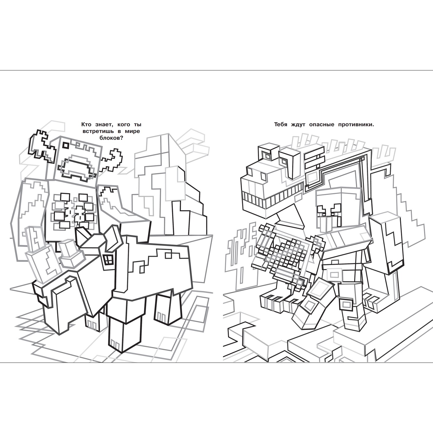 Раскраска-сумочка ИД Лев В стиле Minecraft - фото 3