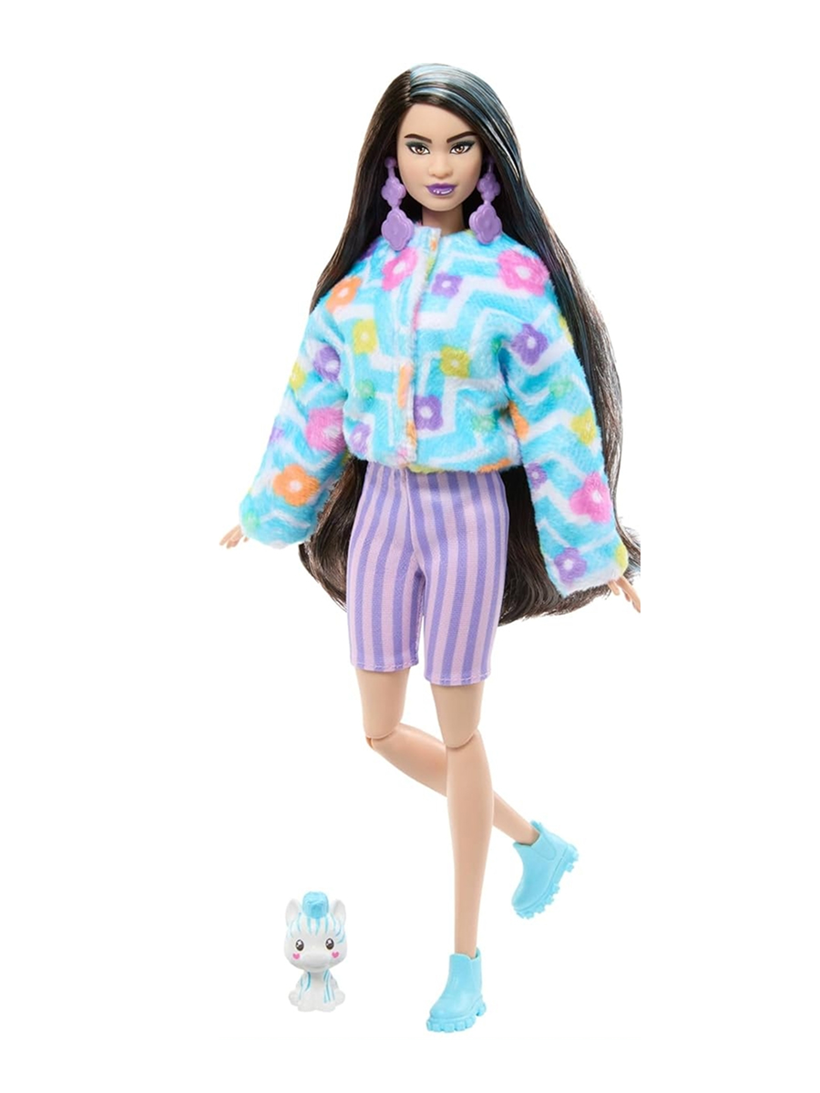 Кукла модельная Barbie Cutie Reveal Барби в костюме - зебра тубус высота 29 см HRK39 - фото 7