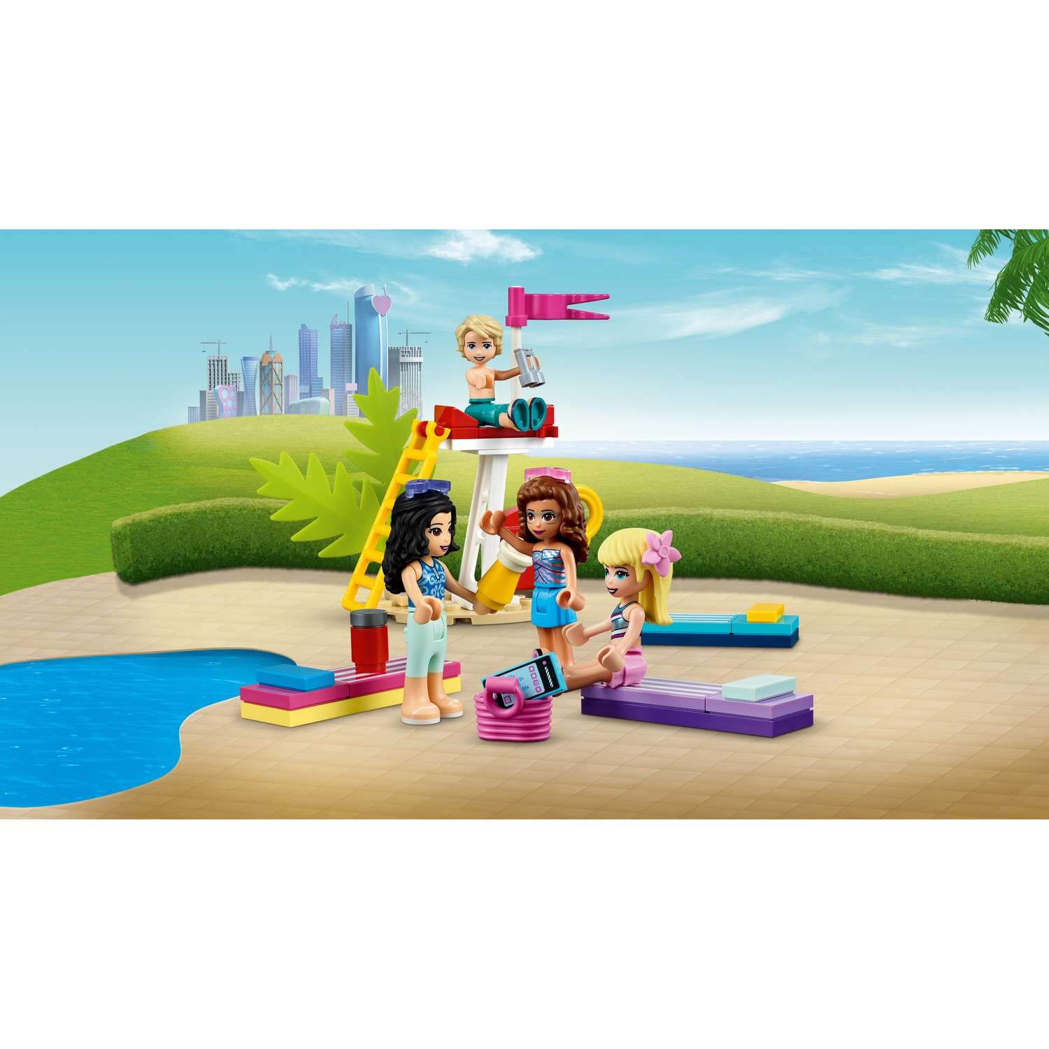 Конструктор LEGO Friends Летний аквапарк блочный - фото 11