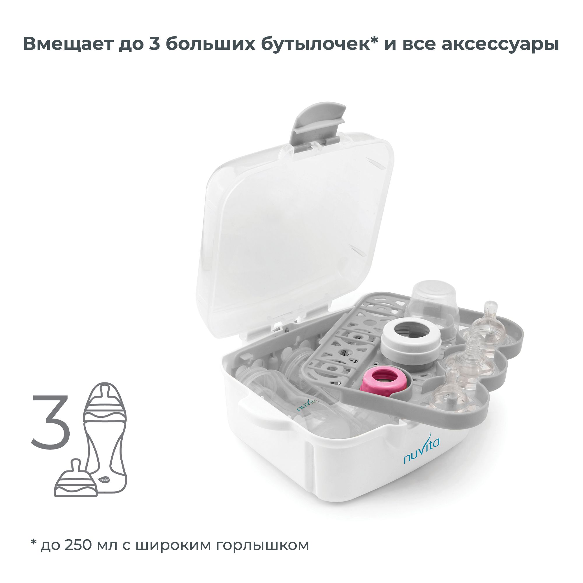 Стерилизатор бутылочек Nuvita Stericompact sterilizer для микроволновой печи - фото 4