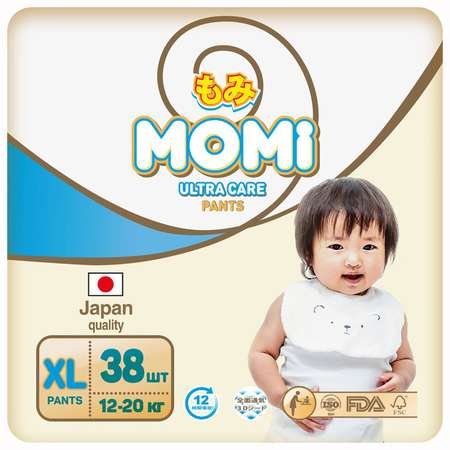 Трусики Momi Ultra Care XL (12-20 кг) 38 шт.