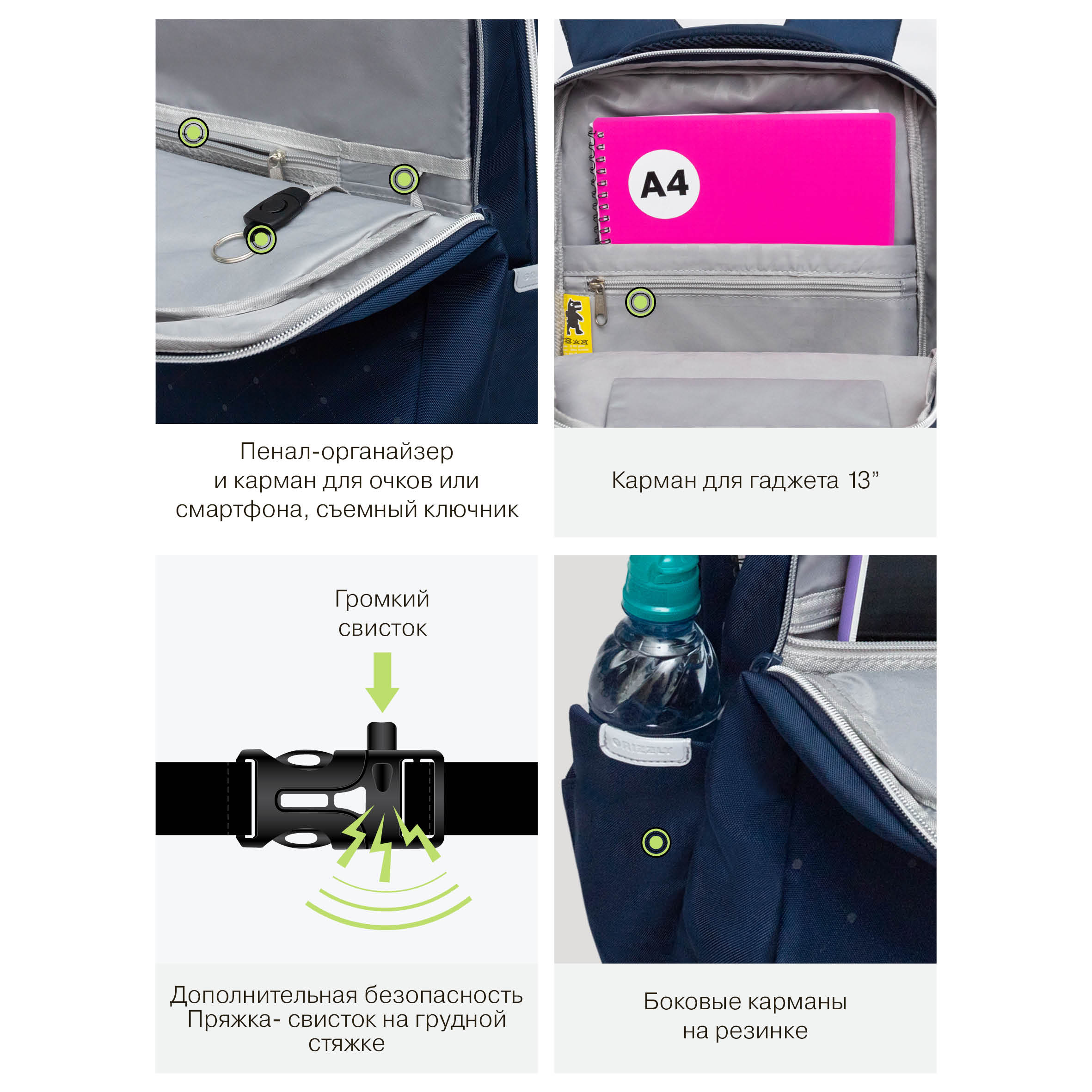 Рюкзак Grizzly для девочки - фото 10