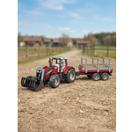 Трактор Bruder Massey Ferguson С манипулятором и прицепом