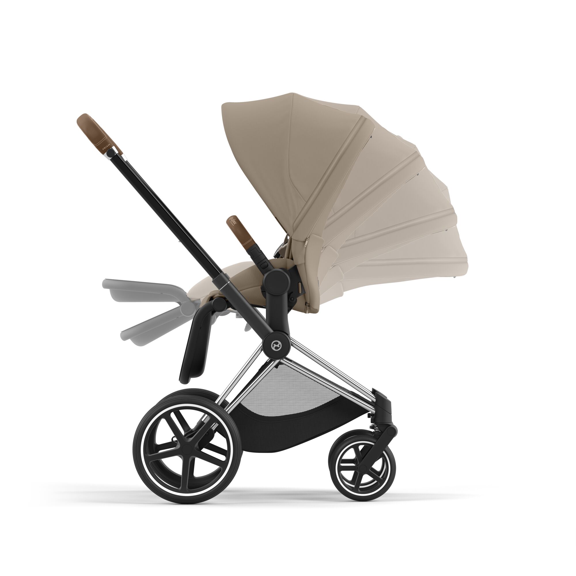 Коляска 2в1 Cybex Priam IV Chrome Brown бежевый - фото 8
