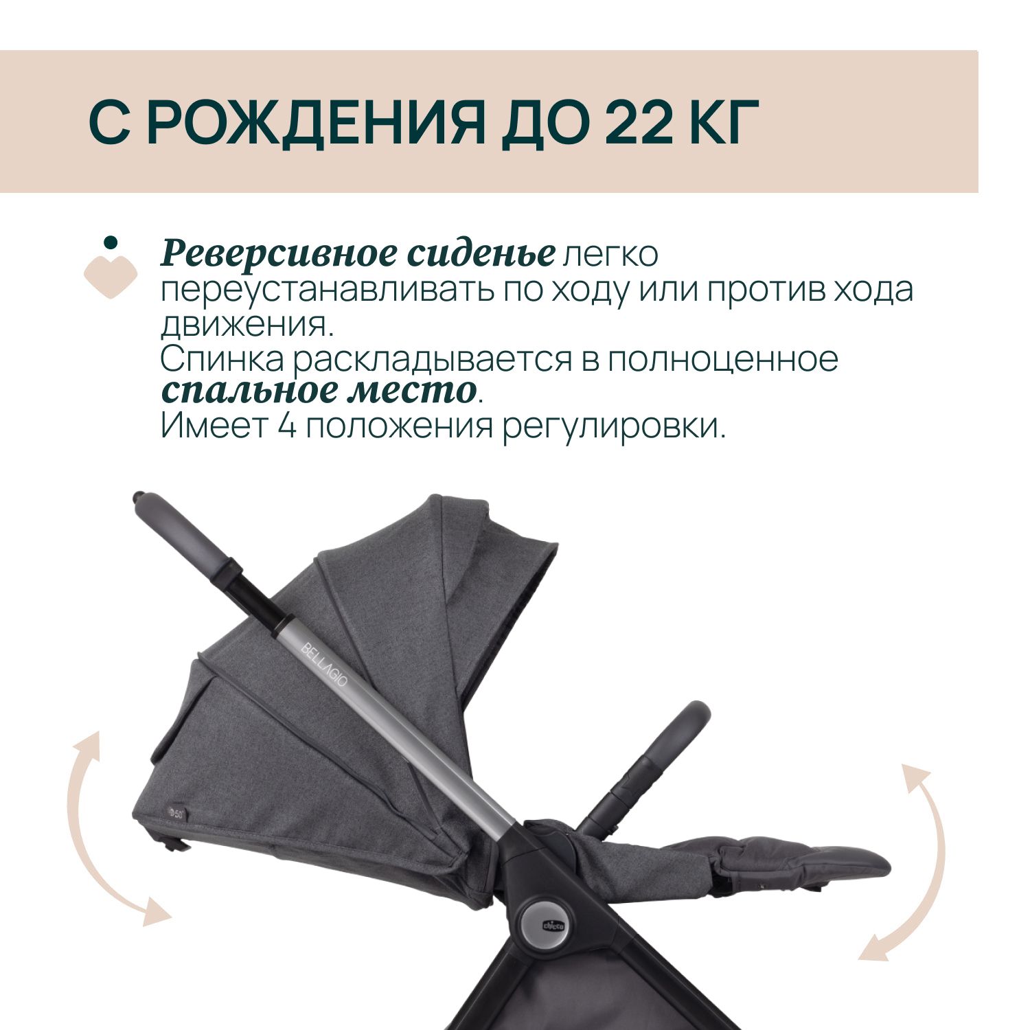 Коляска прогулочная Chicco черный - фото 10