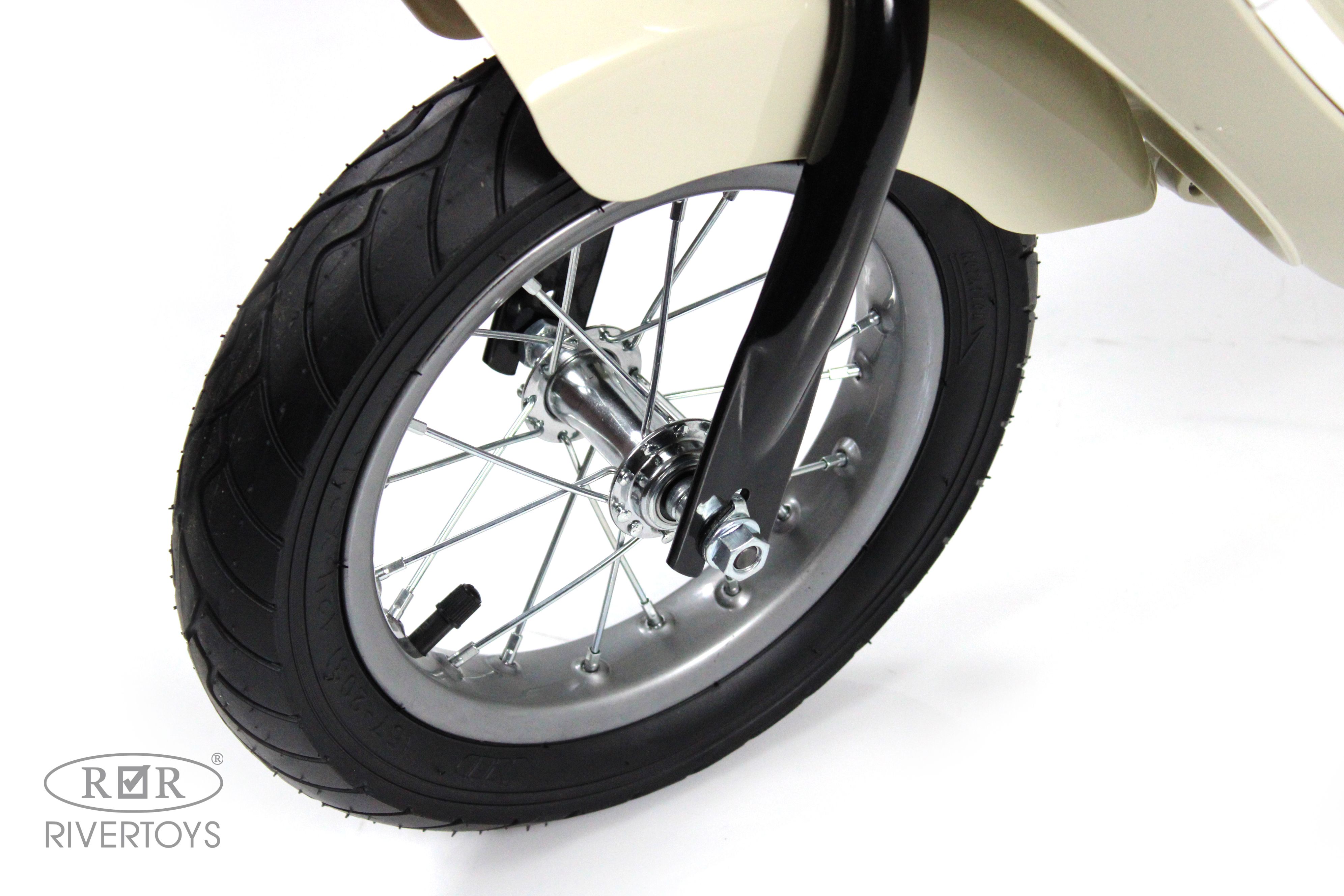Электромотоцикл RIVERTOYS A111AA-MOTO-BEIGE - фото 12