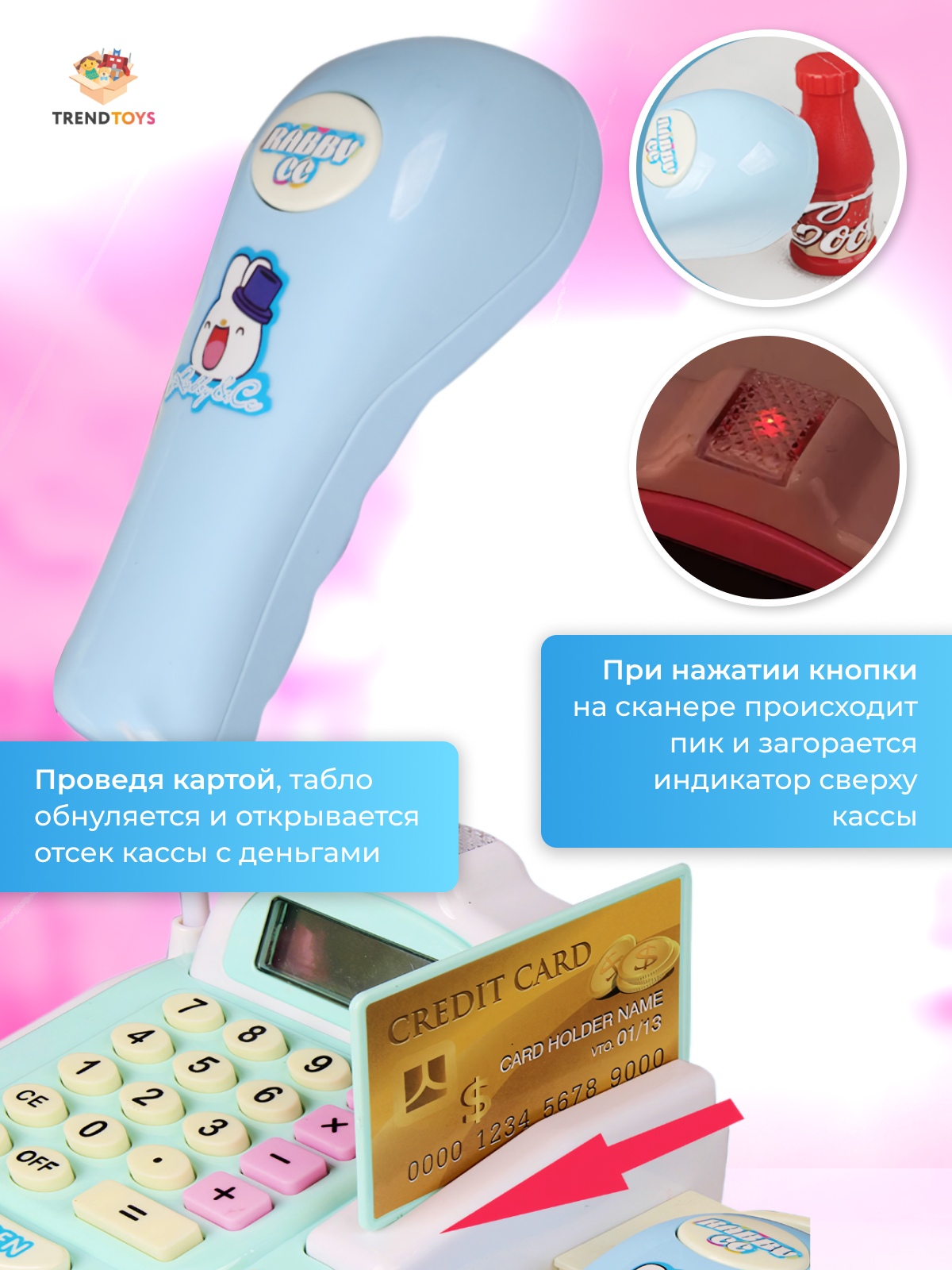 Игровой набор TrendToys касса, продукты - фото 5