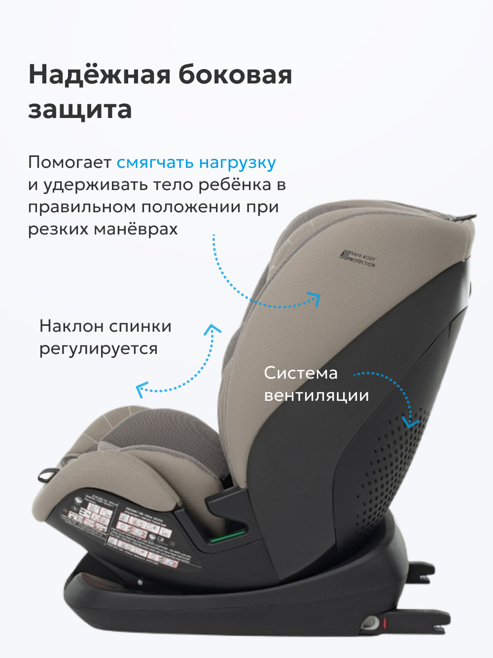 Автокресло Foppapedretti Pitstop Isofix 1/2/3 (9-36 кг) бежевый - фото 6
