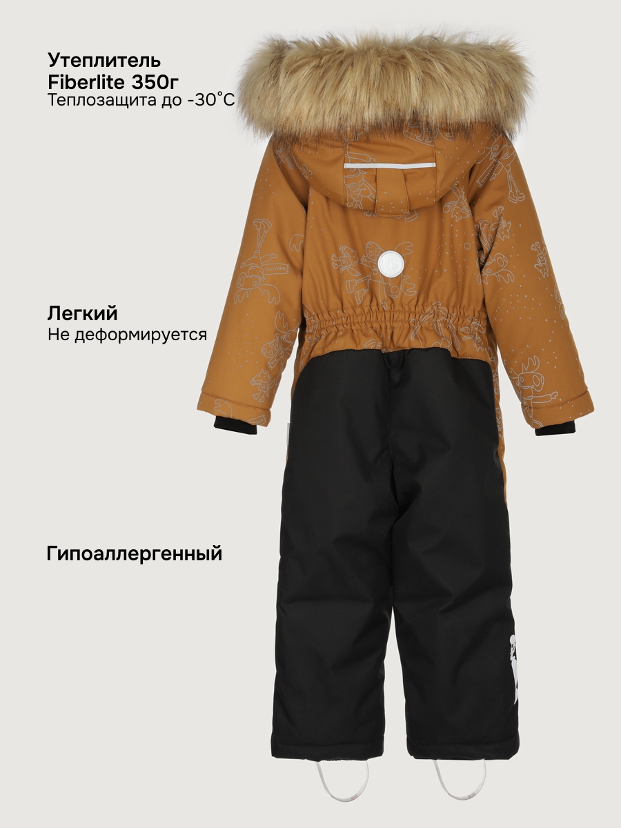 Комбинезон NIKASTYLE 8з0325 кэмел/черный - фото 4