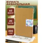 Художественная бумага, ватман, папка для рисования Лисса Принт для акварели 20 лист.