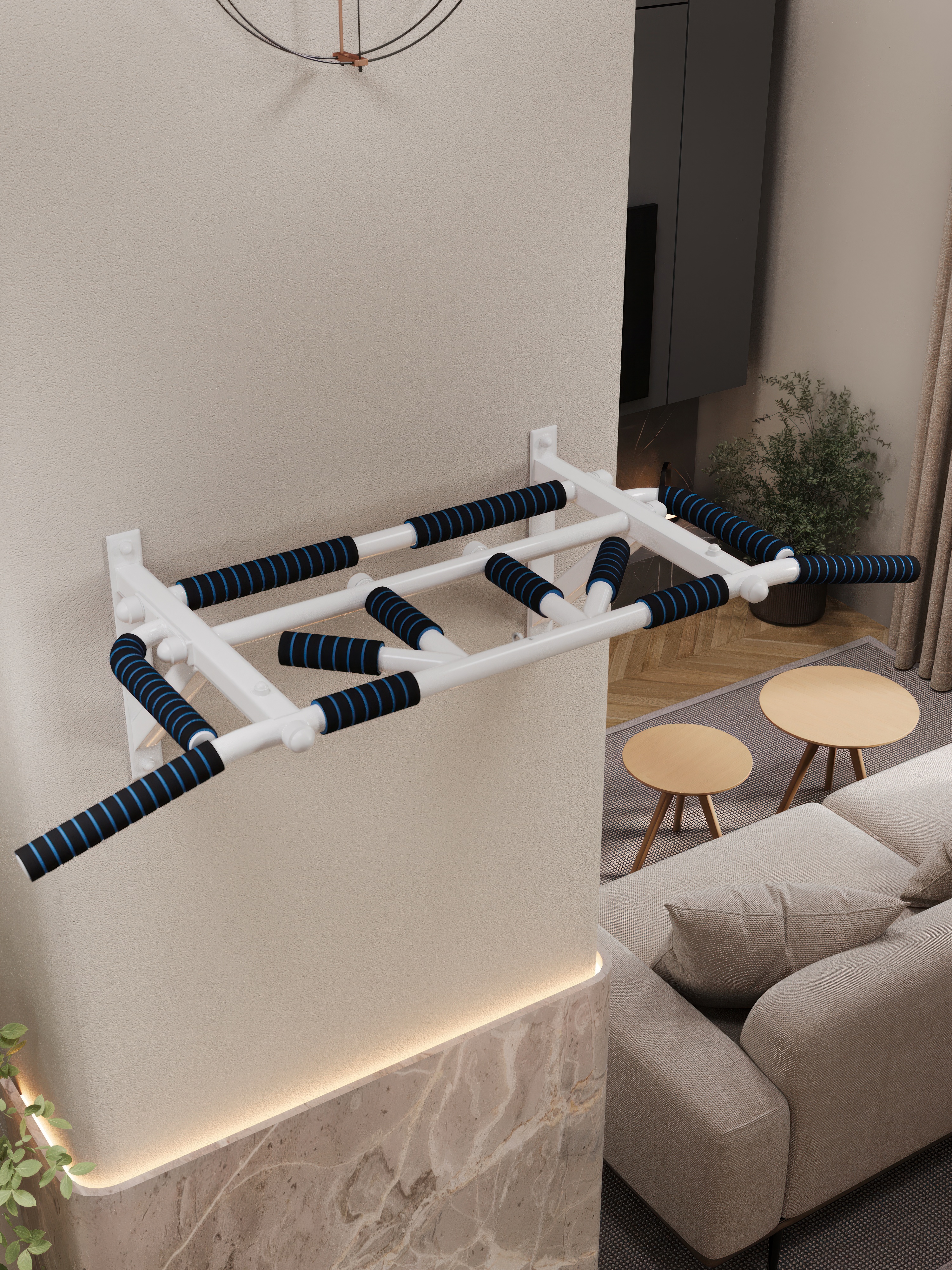 Турник настенный "Тарантул" COMFORT с неопреновыми ручками - фото 1