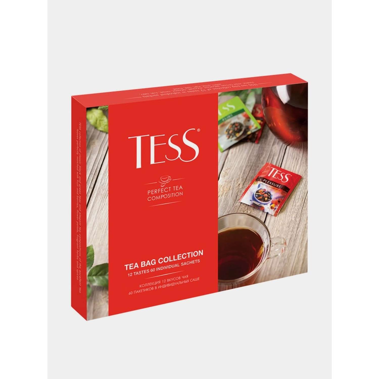 Набор чая и чайных напитков Tess 12 видов пакетированного чая по 4 вкуса 79.8г - фото 1