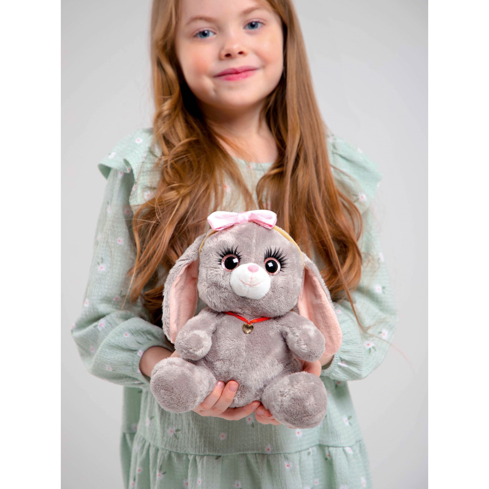 Мягкая игрушка Milo Toys Зайка в платье с повязкой - фото 9