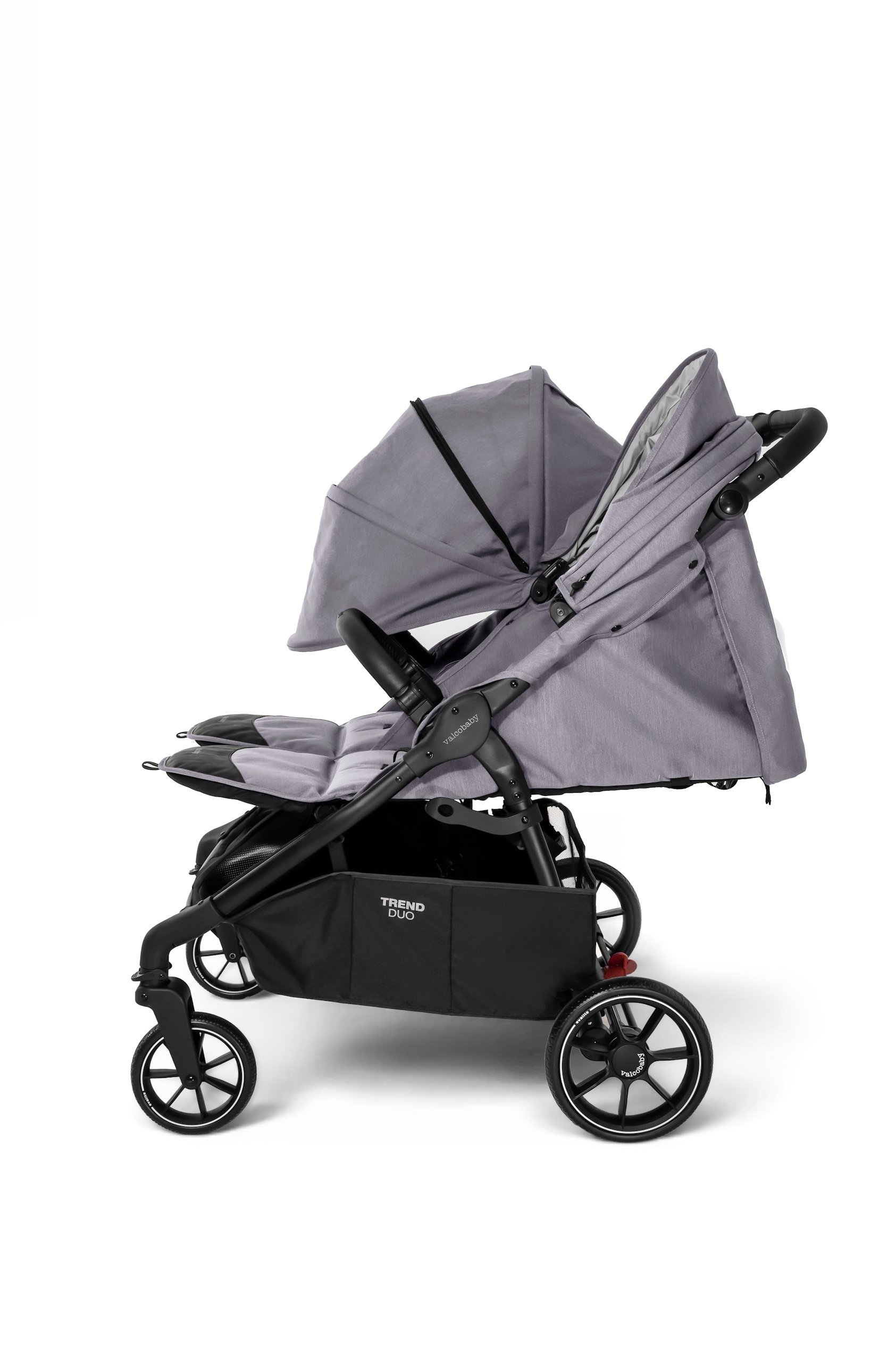 Коляска прогулочная для двойни Valco baby Snap Duo серый - фото 9