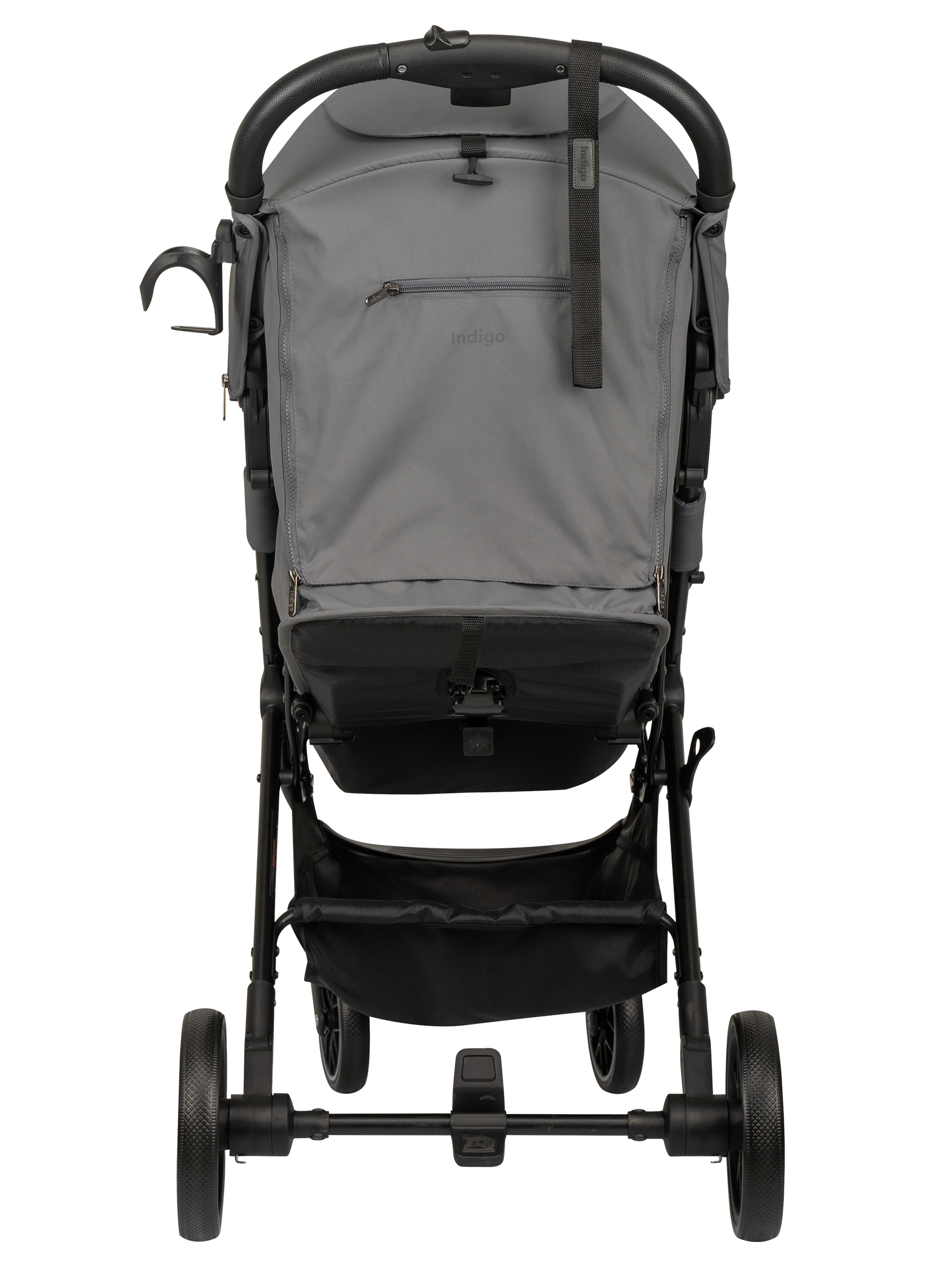 Коляска прогулочная Indigo Skip для путешествий, т.-серый серый - фото 17