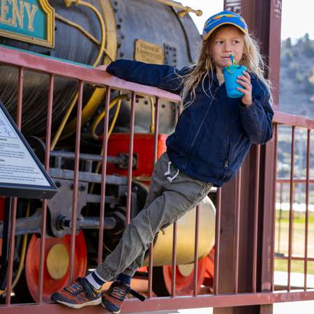 Крышка Klean Kanteen Straw 76 мм Blue Tie Dye 2 шт с трубочкой