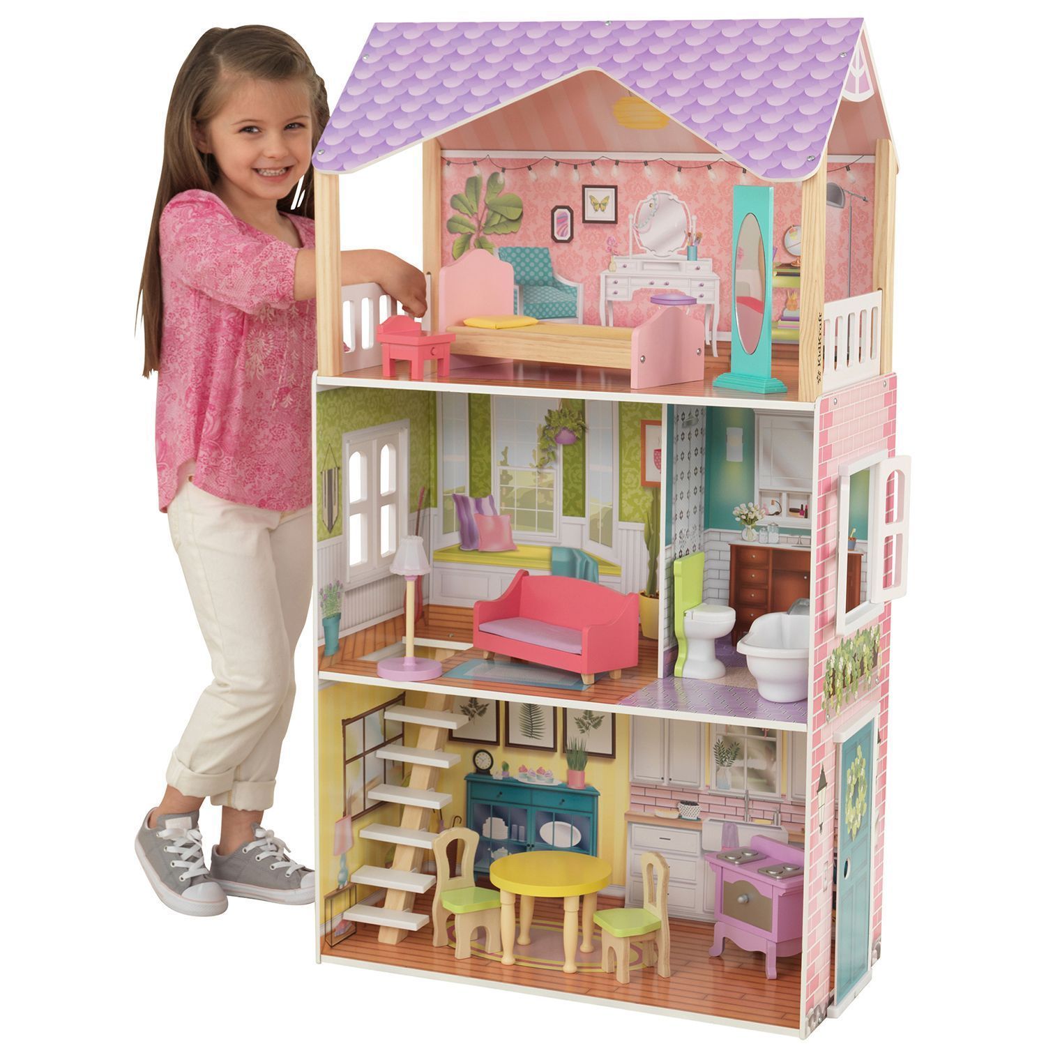 Домик для кукол KidKraft с мебелью 65959_KE - фото 12