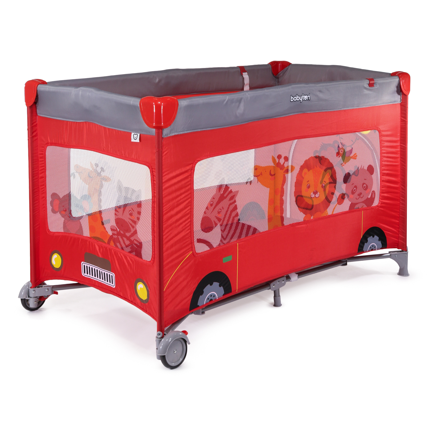 Кровать-манеж Babyton Red bus G120 - фото 6