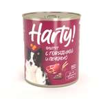 Корм для собак Harty 850г паштет с говядиной и печенью полнорационный