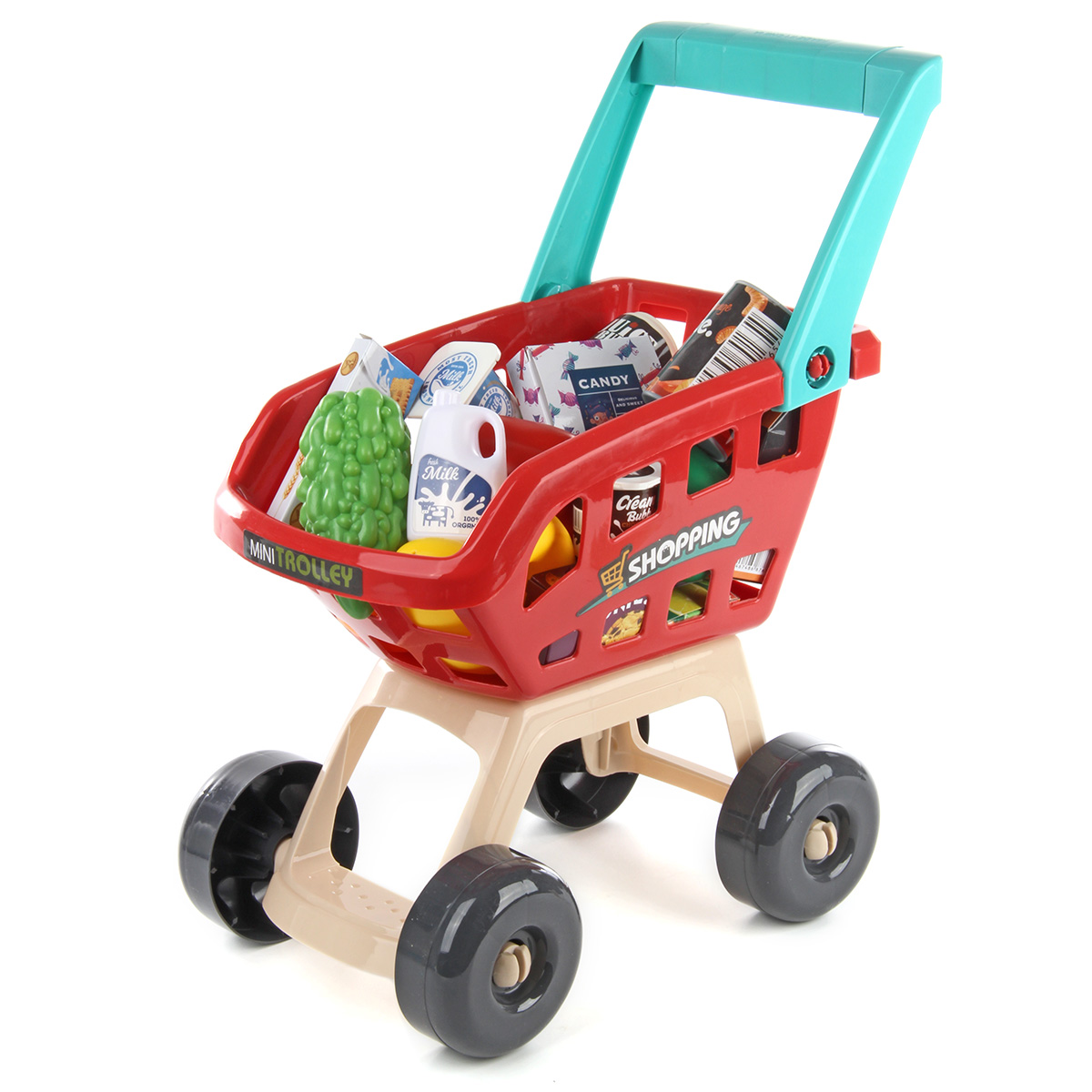 Игровой набор Veld Co тележки и корзинки, прилавок, касса, продукты - фото 17
