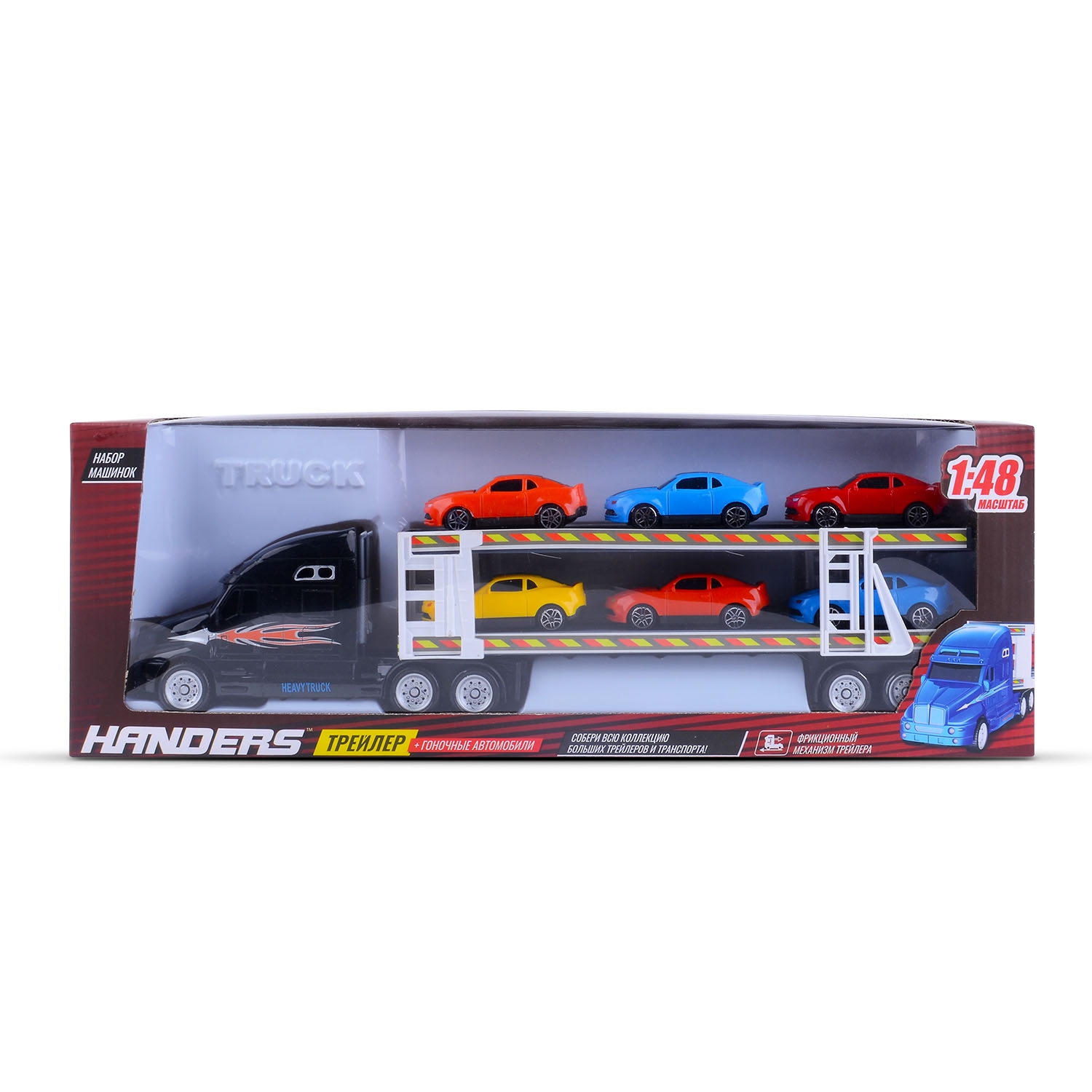 Грузовик Handers Набор машинок 1:48 HAC1613-120-1//черный - фото 3