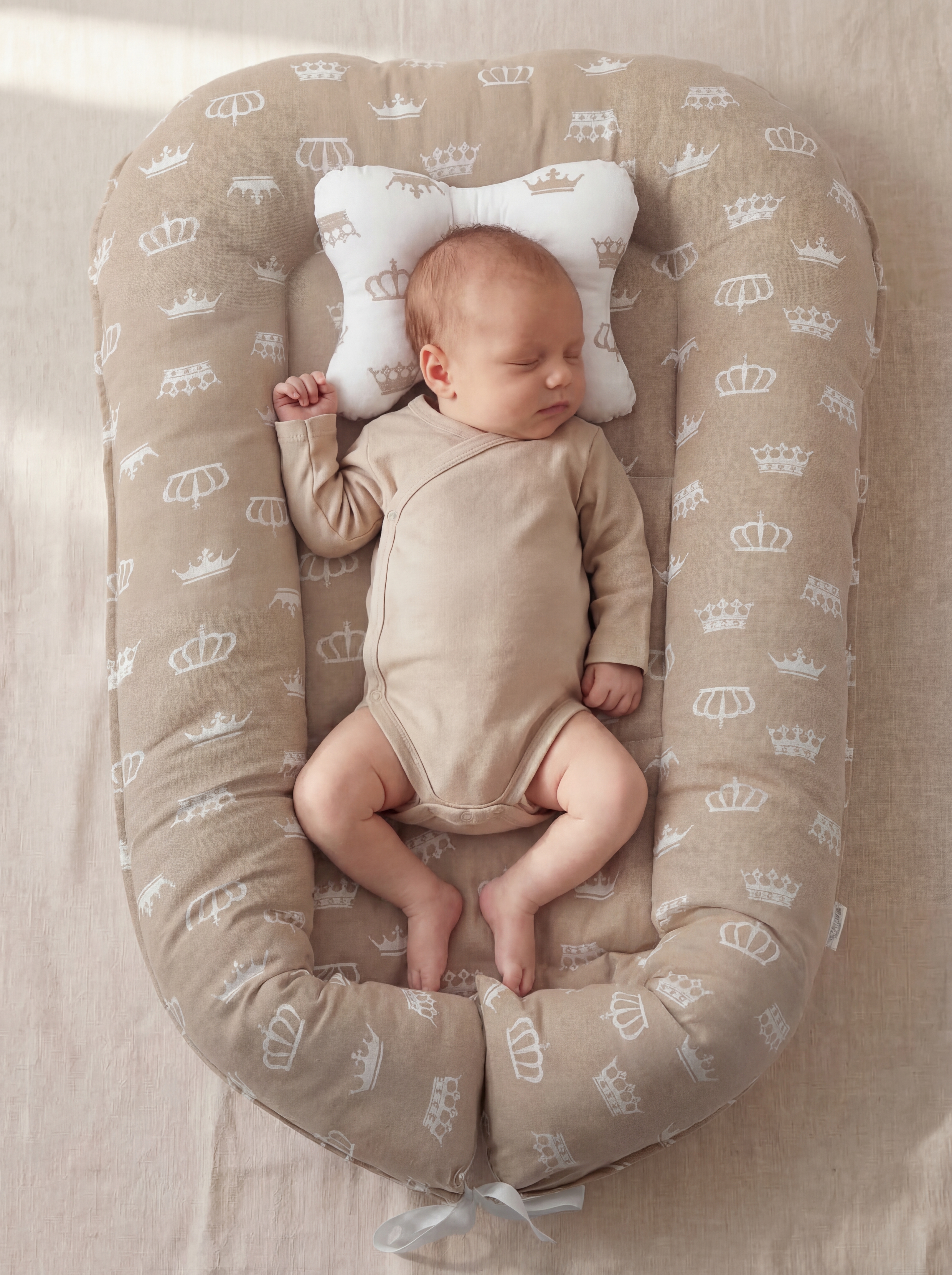 Матрас гнездышко KUZA Бежевые короны 50х90 - фото 11