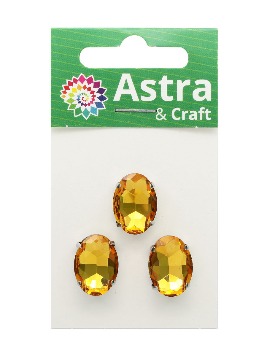 Набор для творчества Astra Craft вышивание стразы 3шт желтый - фото 7
