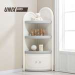 Угловой детский стеллаж UNIX Kids Corner Grey пластиковый
