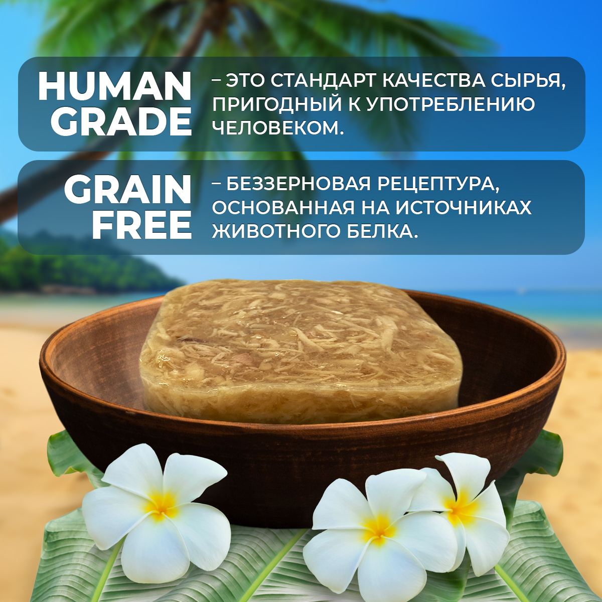 Корм для кошек Родные корма Морская серия филе курицы с тунцом в желе по-азиатски 100г - фото 2