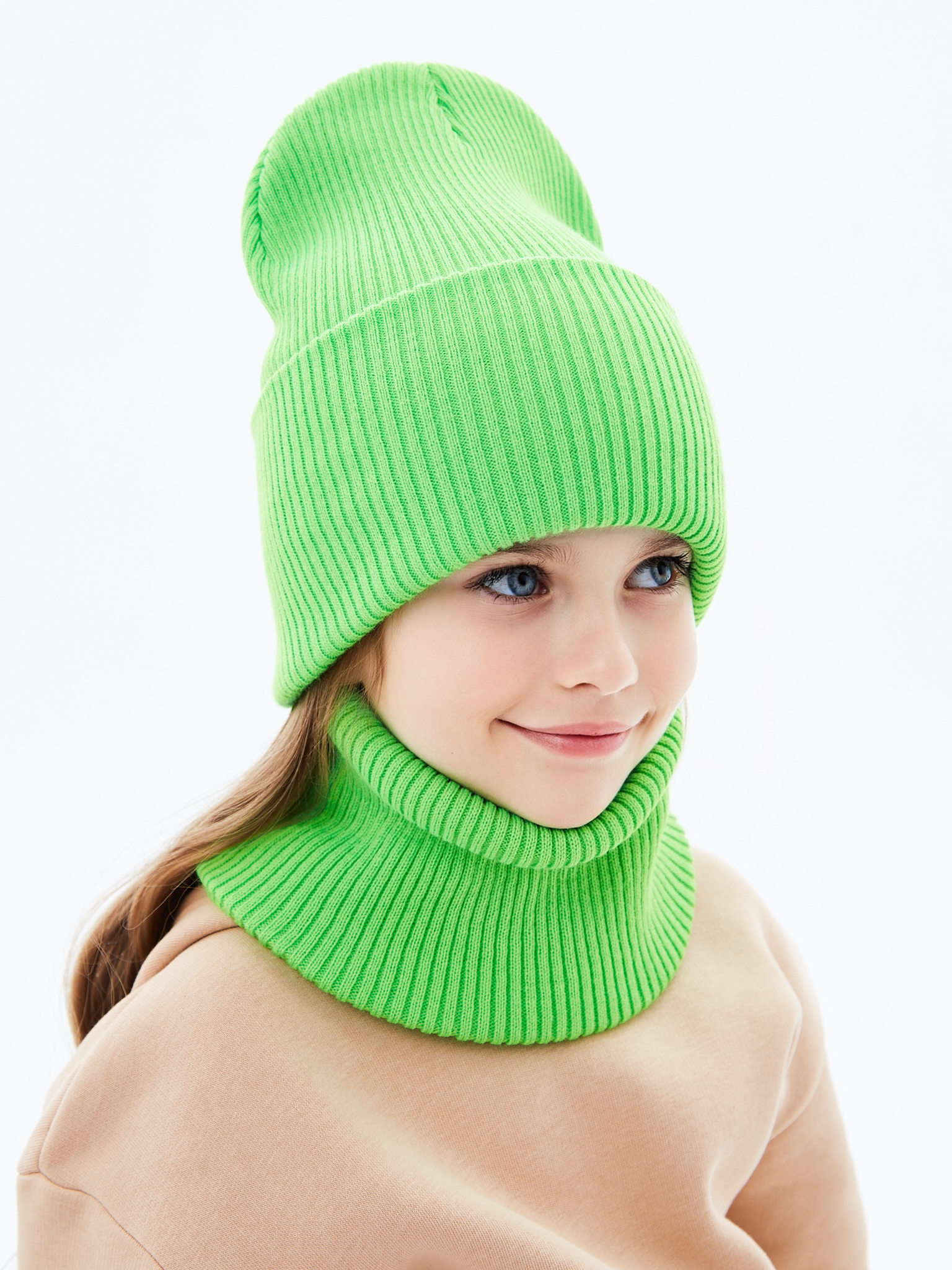 Шапка и снуд KUBRIO KU-H-52-lopata-LgreenG - фото 7