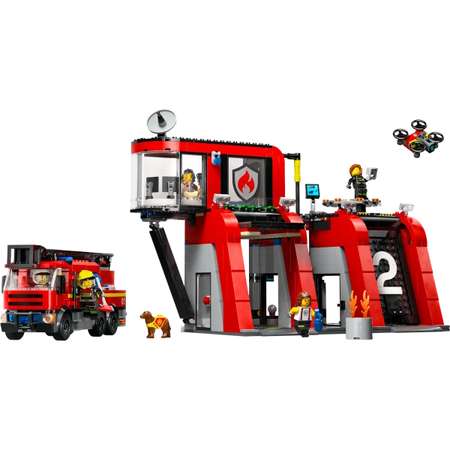 Конструктор LEGO City Пожарная часть с машиной блочный