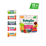 Фруктовые кусочки BabyGo Яблоко-клубника-черника-малина-апельсин с 12 мес 200 г