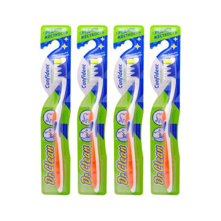 Зубная щетка классическая Dr. Clean 4 шт.