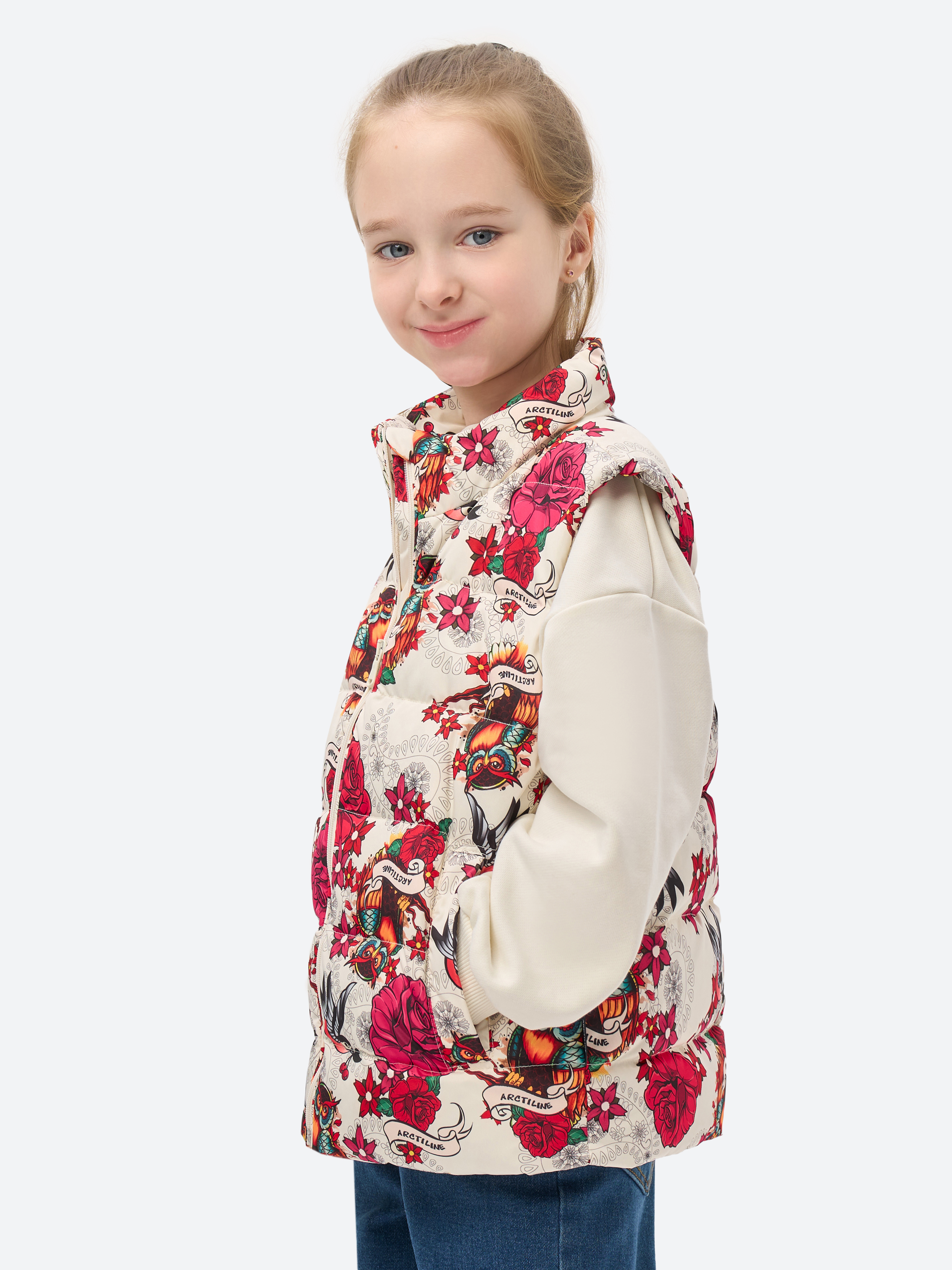 Жилет Arctiline Майри 800 D-25 Принт "Совушки" - фото 1