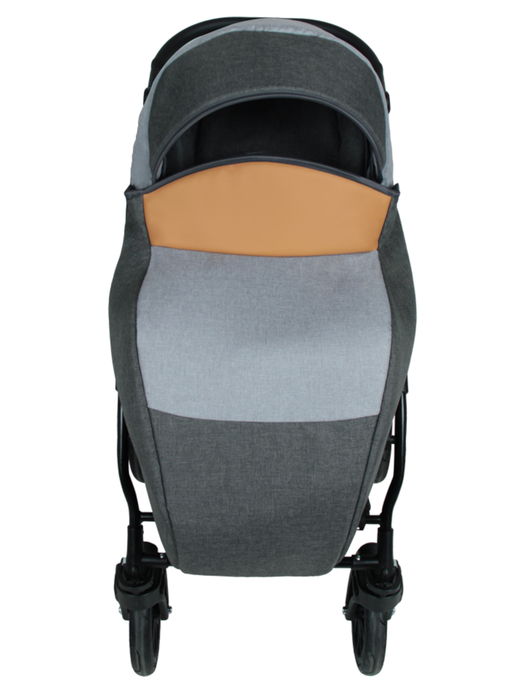 Коляска 3в1 alis Alvaro F 05 серый-оранжевый - фото 9