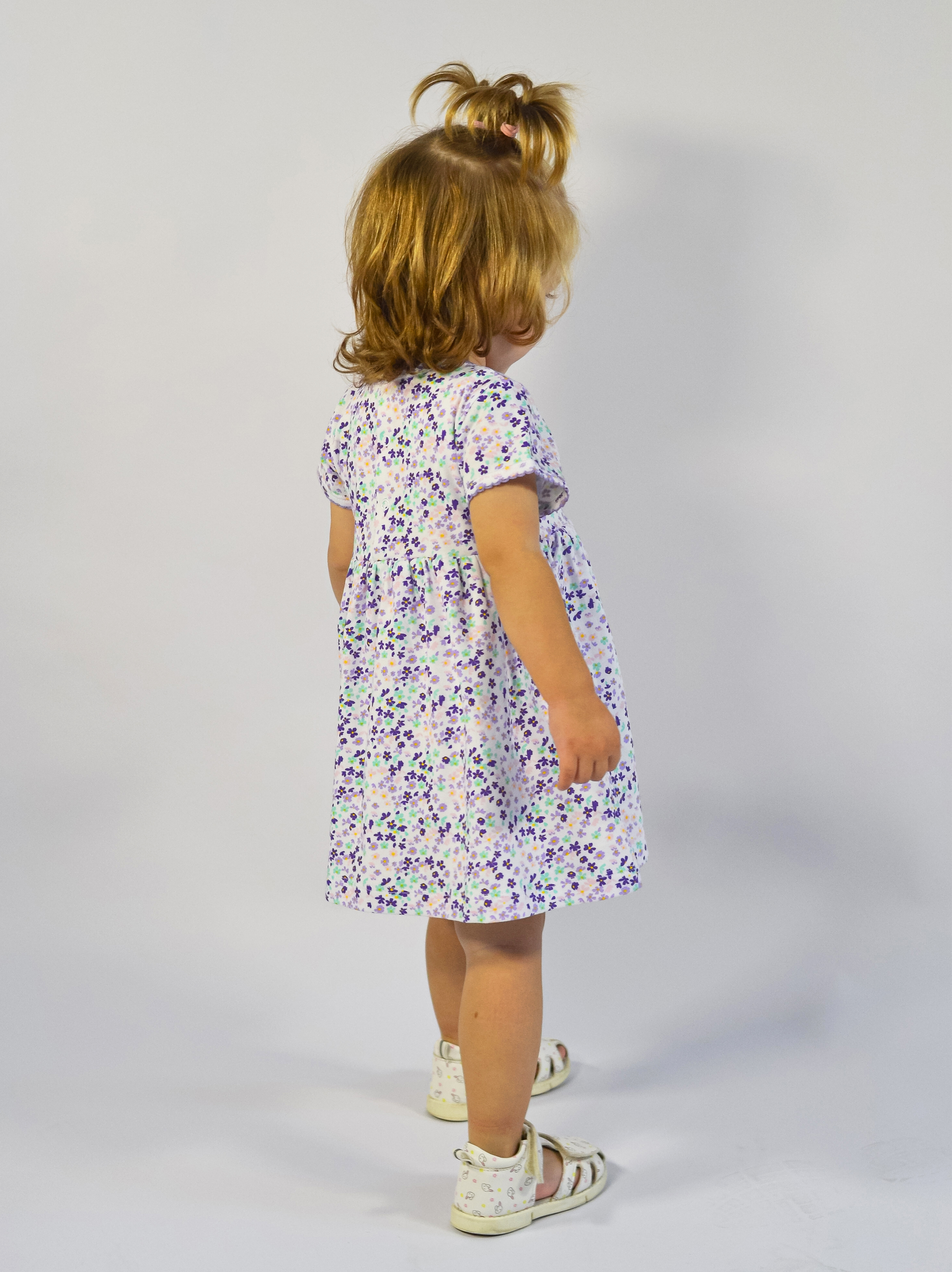 Боди-платье с повязкой на голову Шустрая пчелка 701002Кроше/Цветочки - фото 4