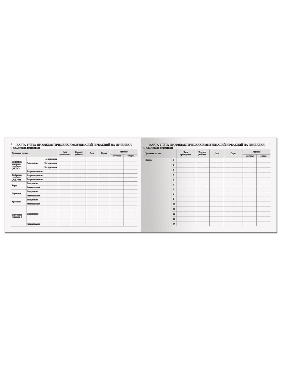 Медицинская карта ребенка Staff амбулаторная №112у 218х153 мм 192 страницы - фото 25