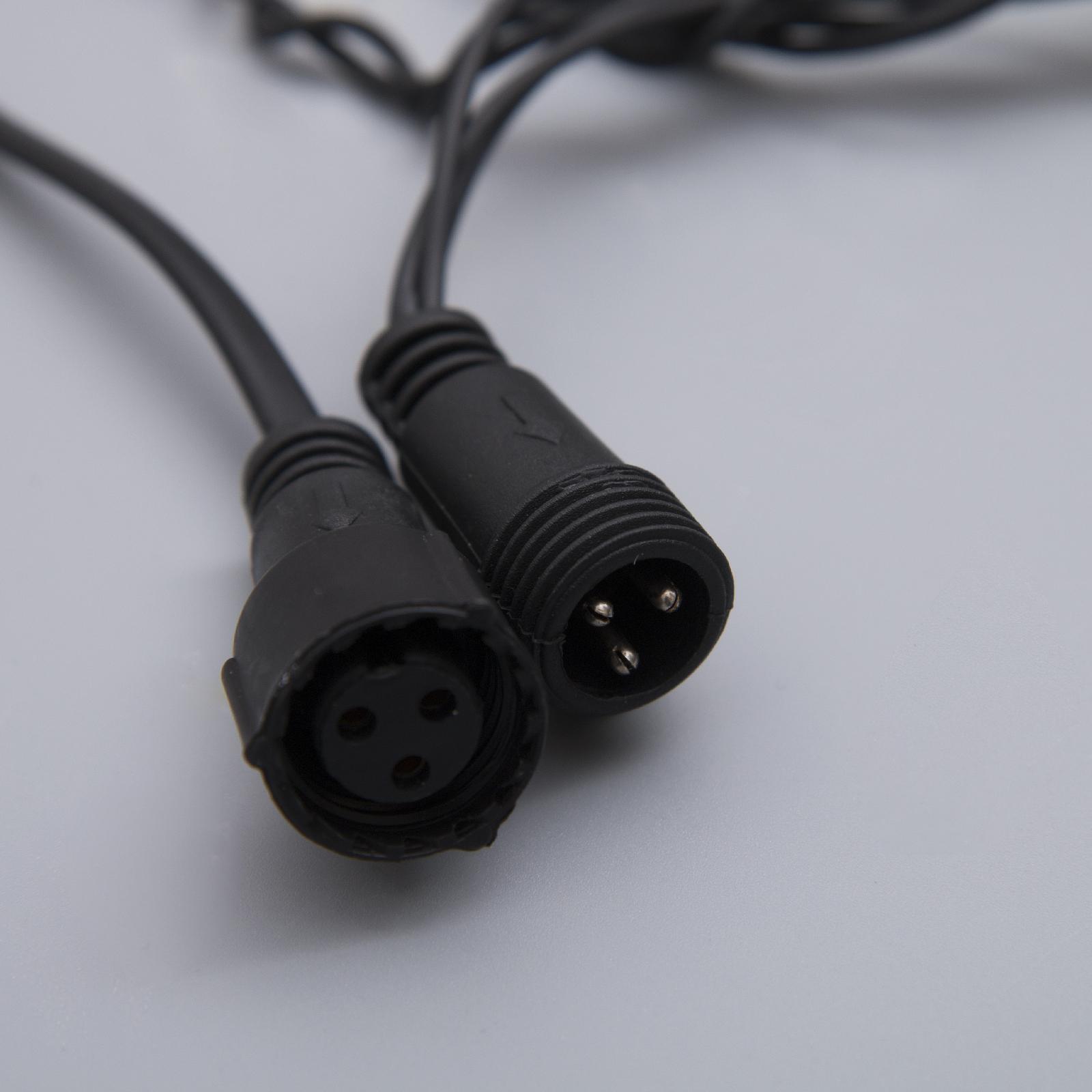 Гирлянда Luazon «Бахрома» IP44 УМС тёмная нить 160 LED свечение белое 220 В - фото 6