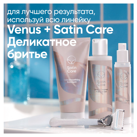 Кассеты сменные для безопасных бритв Gillette Venus Satin Care 2шт
