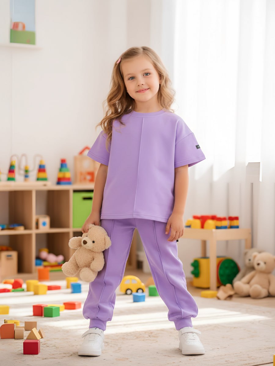 Спортивный костюм VEDDI 2080/6041фп-2024-сиреневый - фото 2