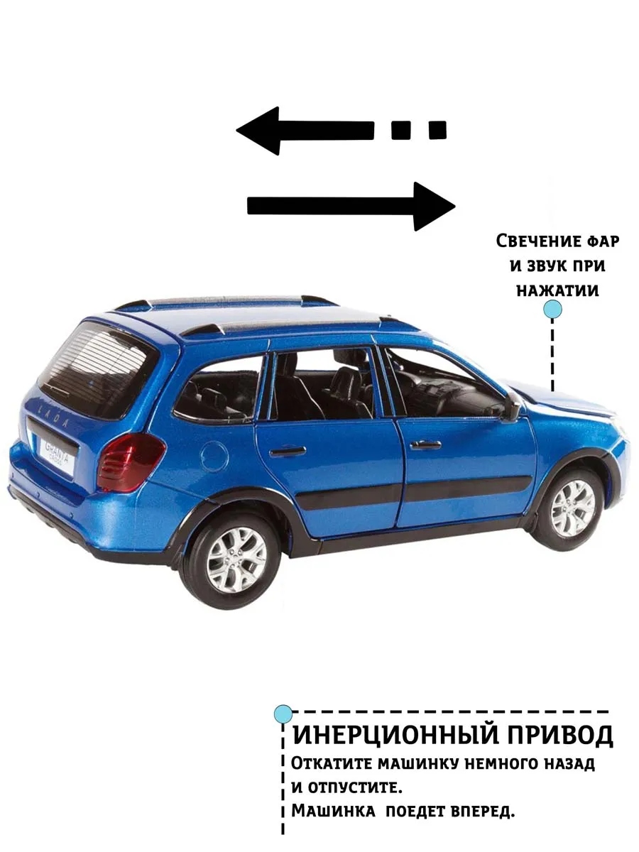 Автомобиль АВТОпанорама LADA Granta Cross 1:24 JB1251205 - фото 3