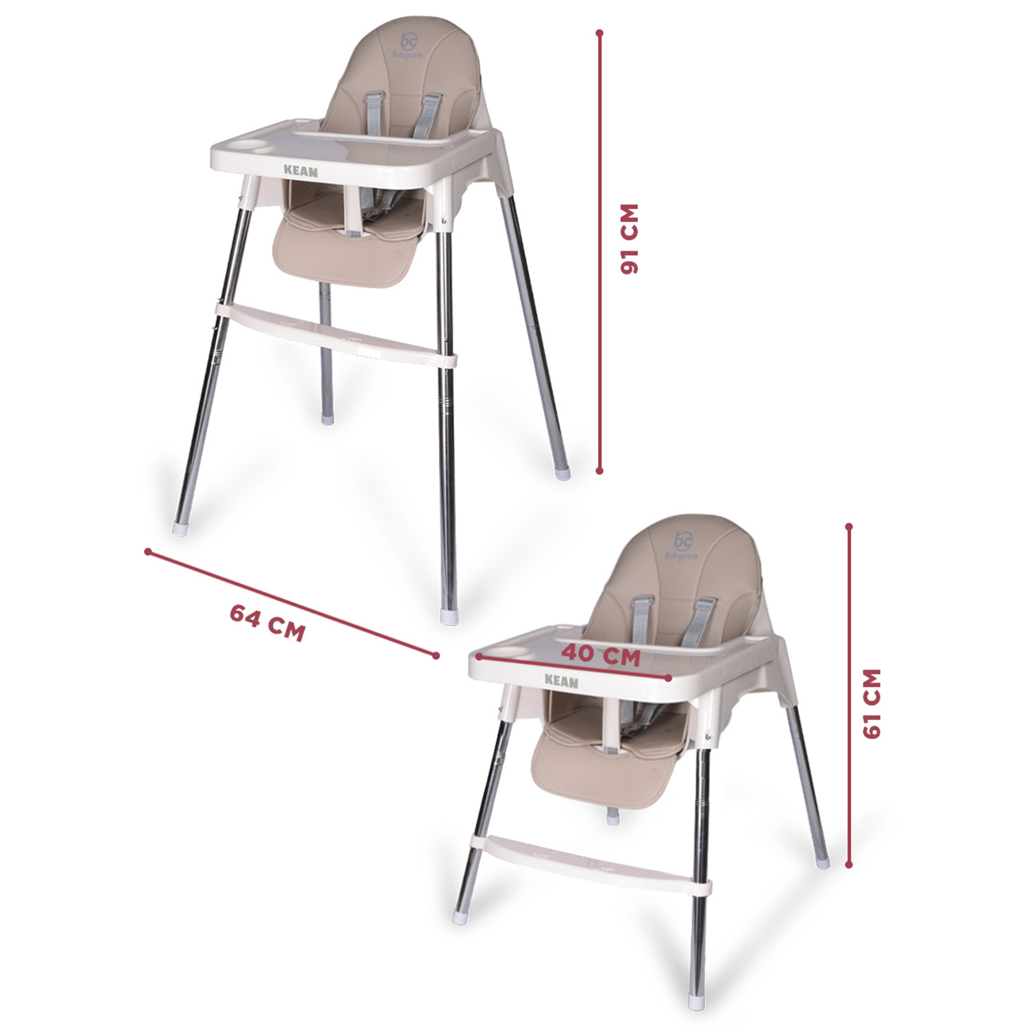 Стульчик для кормления BabyCare Kean классический - фото 3