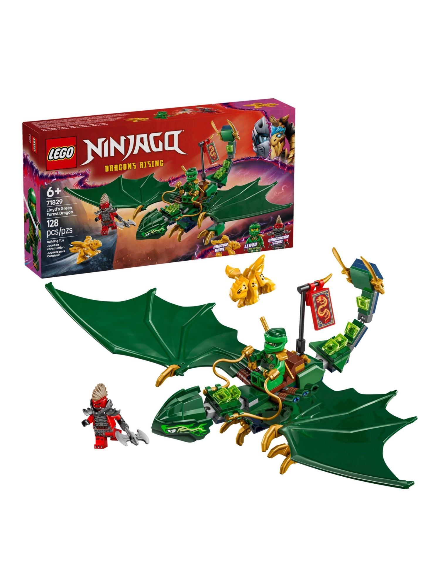 Конструктор LEGO NINJAGO Зелёный дракон Ллойда 128 дет. - фото 5