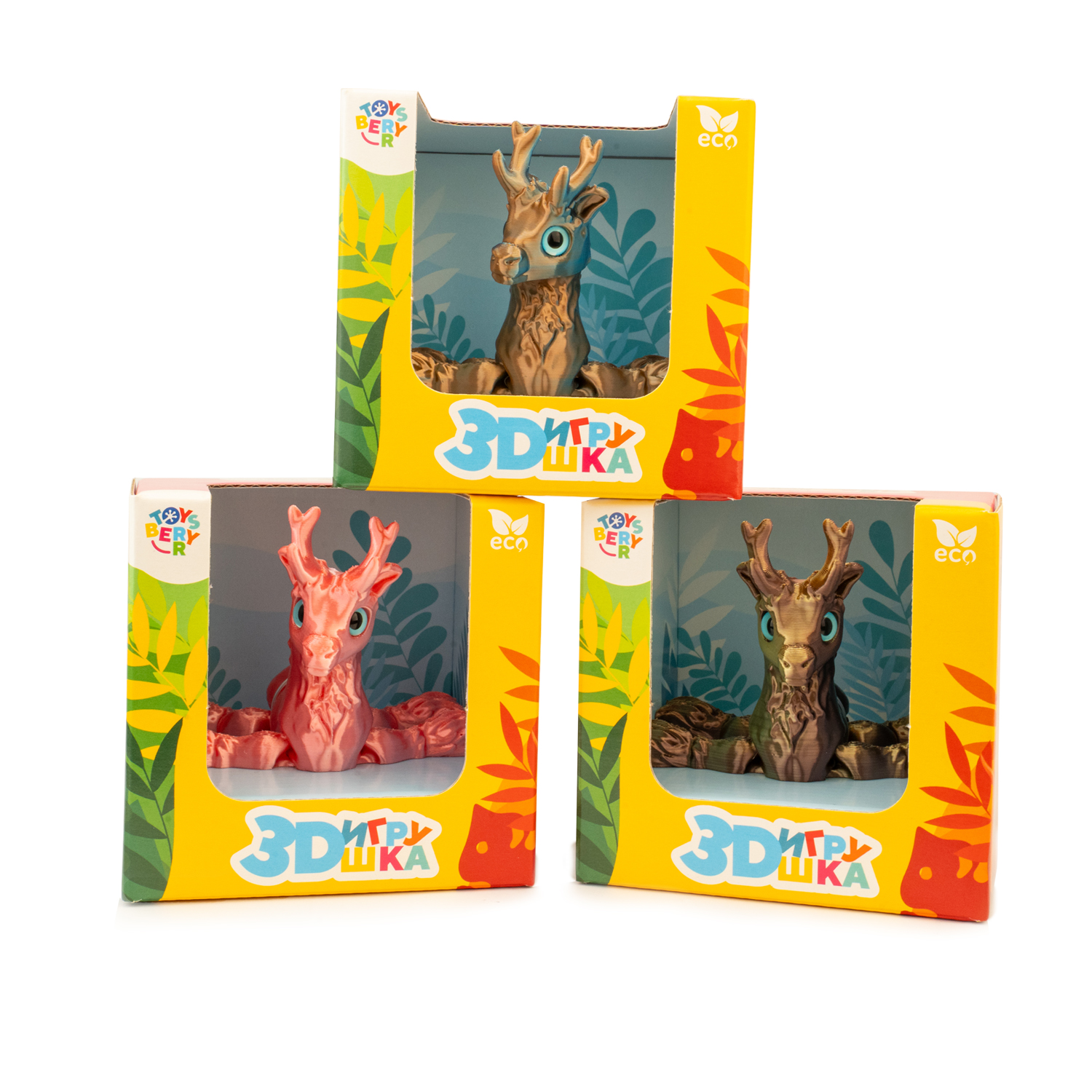 Игрушка-антистресс ToysBerry 3D Олень Руди - фото 2