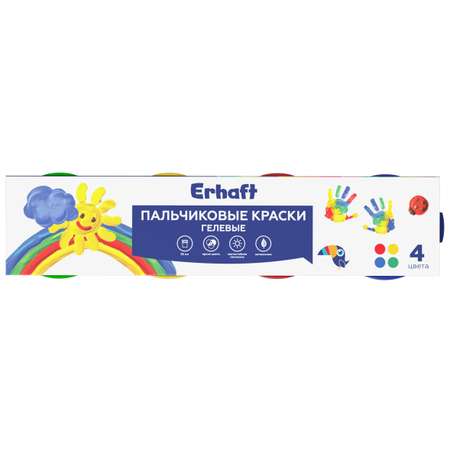 Краски пальчиковые Erhaft 4 цв.