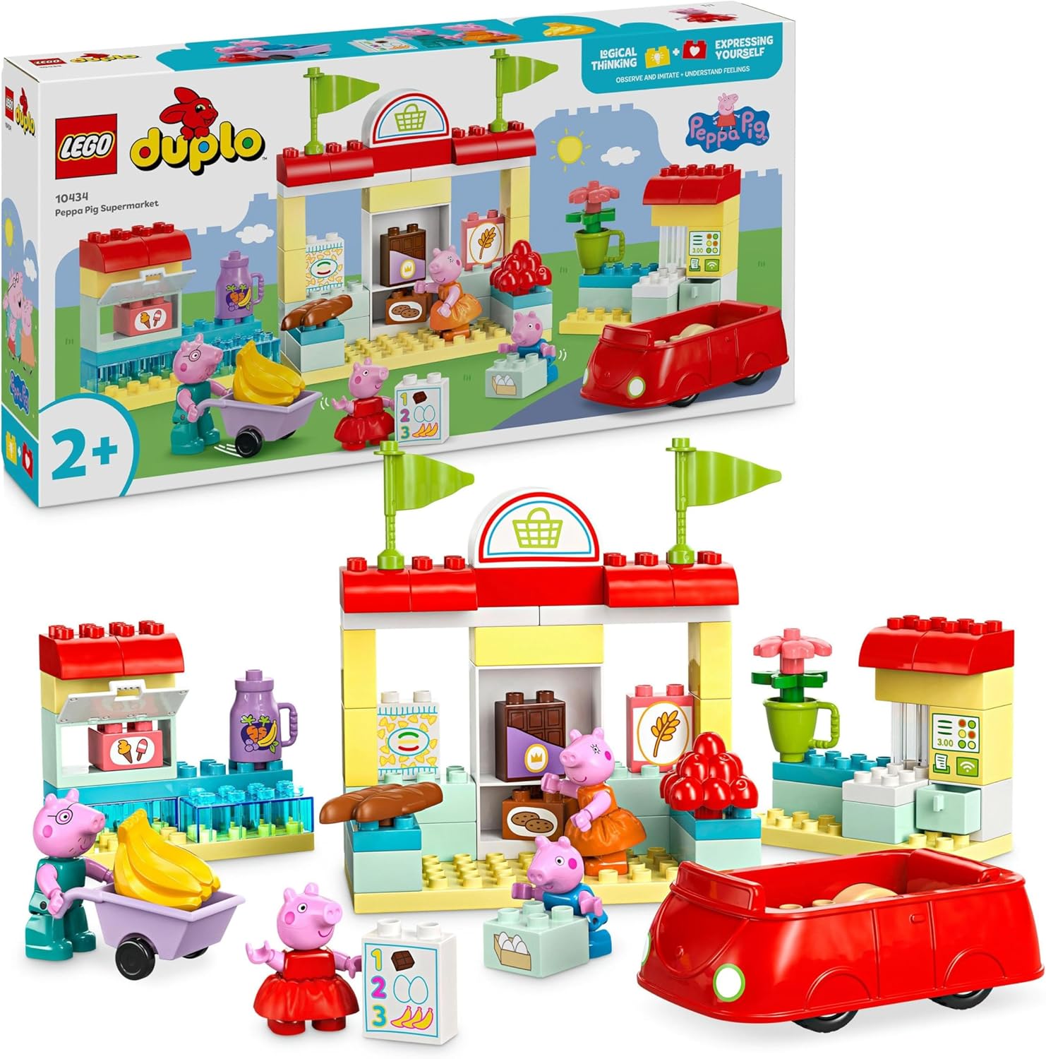 Конструктор LEGO DUPLO Супермаркет Свинка Пеппа 70 дет. - фото 1